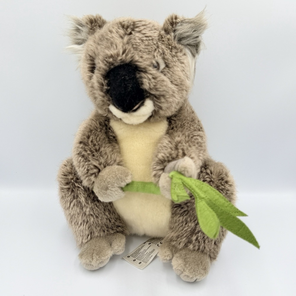 FAO Schwarz Koala Plush 11" Stuffed Animal Eucalyptus Leaf Toys R Us Soft Toy